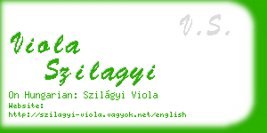 viola szilagyi business card